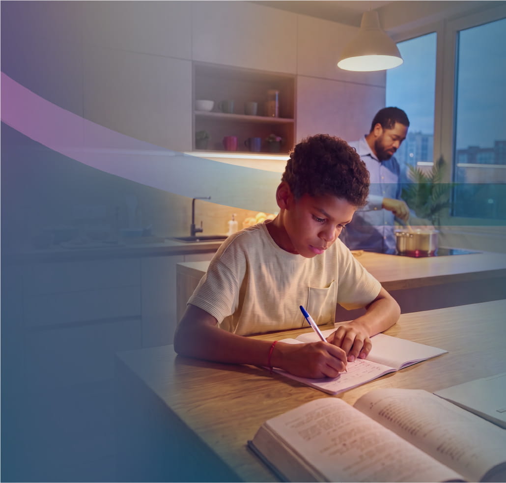 Boy doing homework